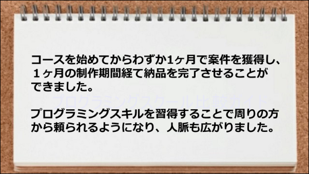 1ヵ月で案件が獲得できた